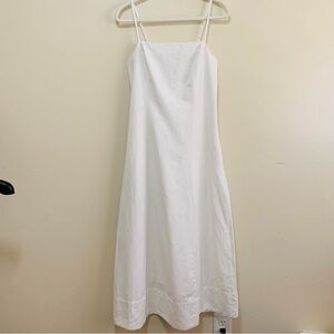 The Drop Daphne White Linen Maxi Dress size medium nwt